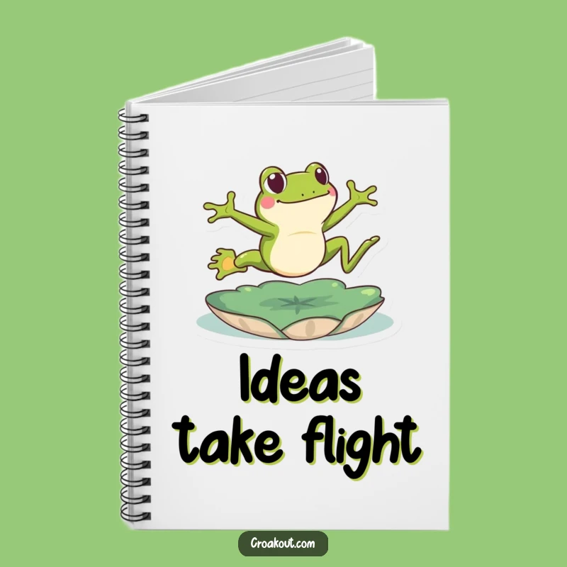 Funny Leaping Frog Notebook: Energetic Amphibian Journal for Funny Ideas