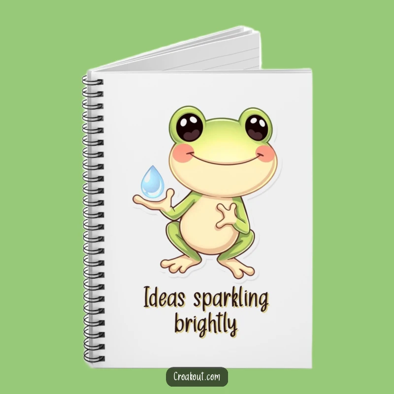 Funny Frog Dewdrop Notebook: Jot Down Thoughts with Amphibian Joy, Perfect Funny Gift