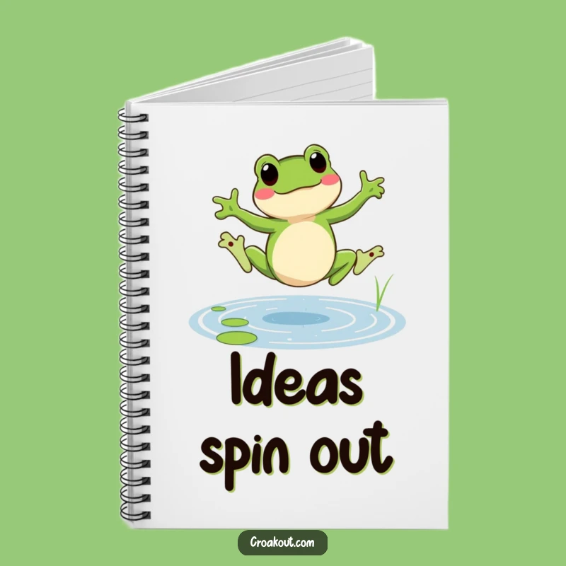 Funny Cartwheeling Frog Notebook: Cheerful Amphibian Journal for Lively Notes