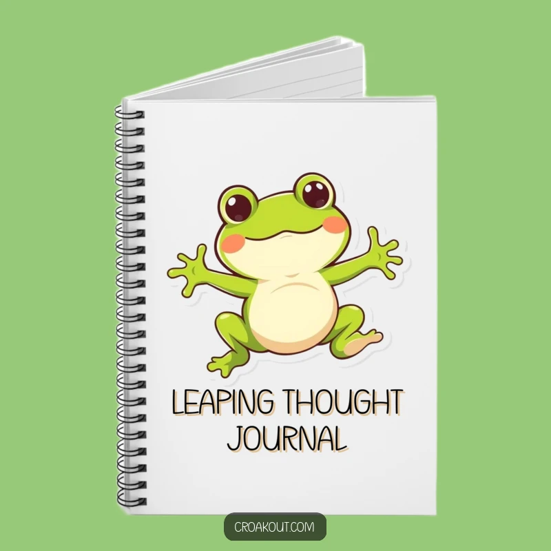 Funny Froggy Jump Notebook - Whimsical Character Journal