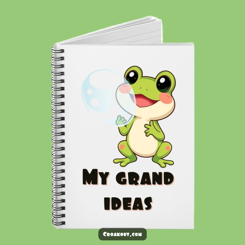 Funny Frog Bubble Notebook: Jot Down Ideas, Cheerful Fun, Perfect Funny Gift