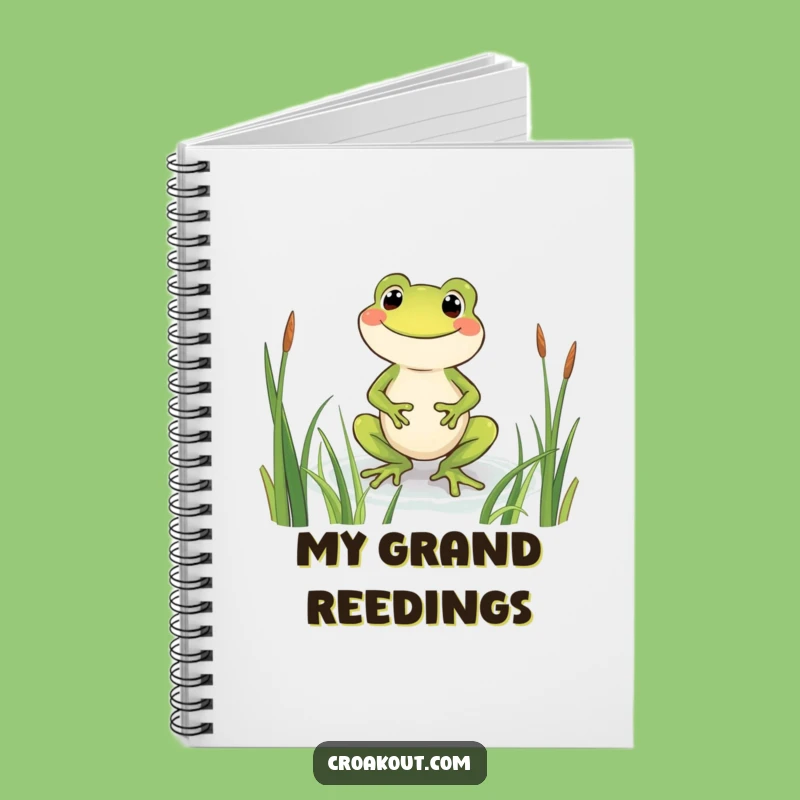 Funny Grinning Frog Notebook: Wading Amphibian Journal, Creative Happy Gift for Notes