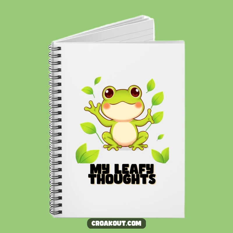 Funny Kawaii Frog Juggling Notebook: Happy Amphibian Journal for Cheerful Notes