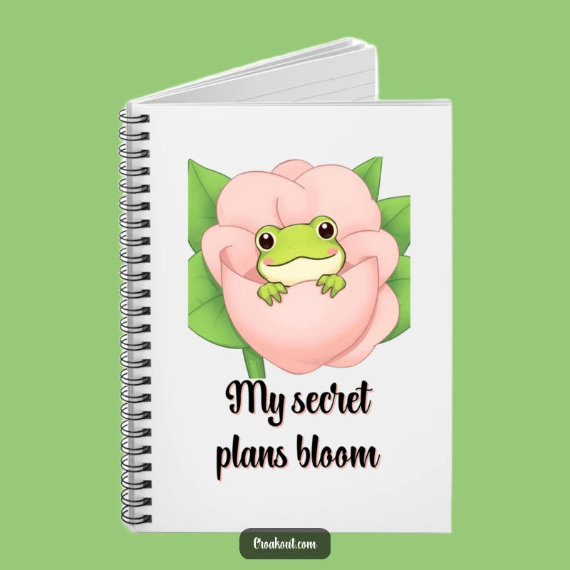 Funny Frog Flower Peek Notebook: Jot Down Ideas with Cute Amphibian Fun, Perfect Funny Gift