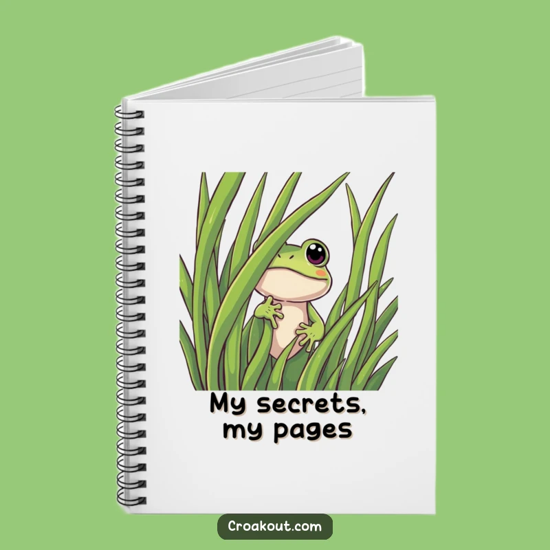Funny Curious Frog Notebook: Peeking Amphibian Journal, Creative Funny Gift for Notes