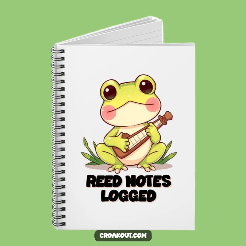 Funny Froggy Music Notebook - Charming Reed Player Journal