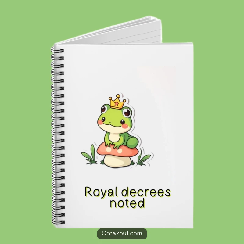 Funny King Frog Notebook: Royal Amphibian Journal for Humorous Ideas