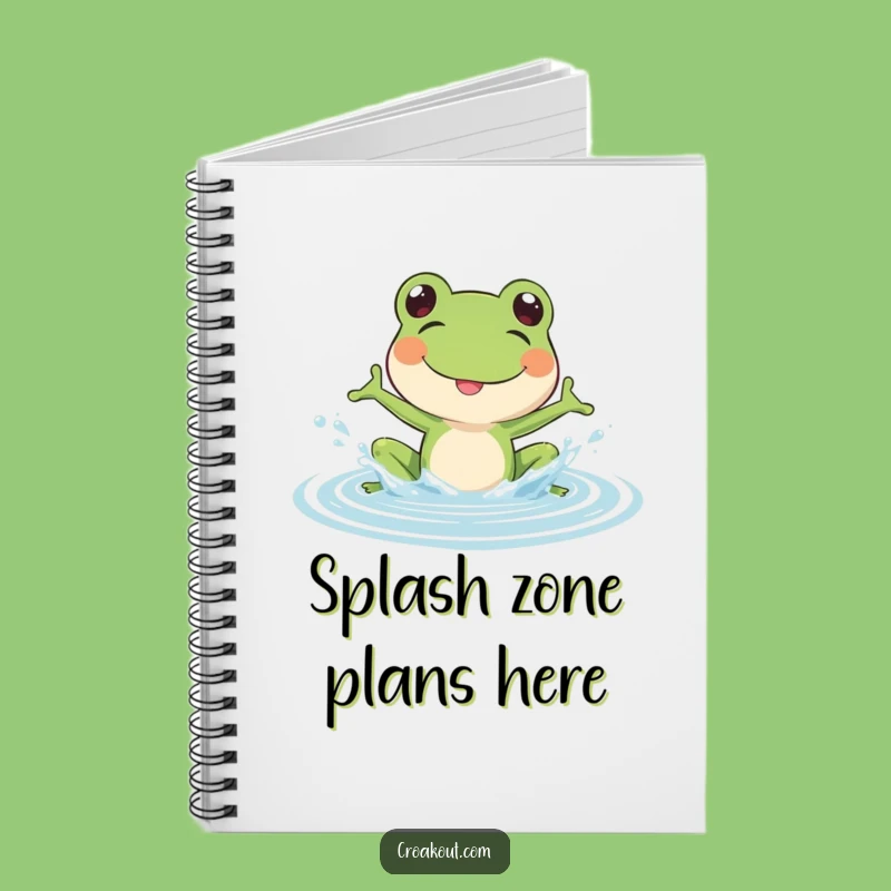 Funny Frog Splash Notebook: Jot Down Ideas with Aquatic Fun, Perfect Funny Gift