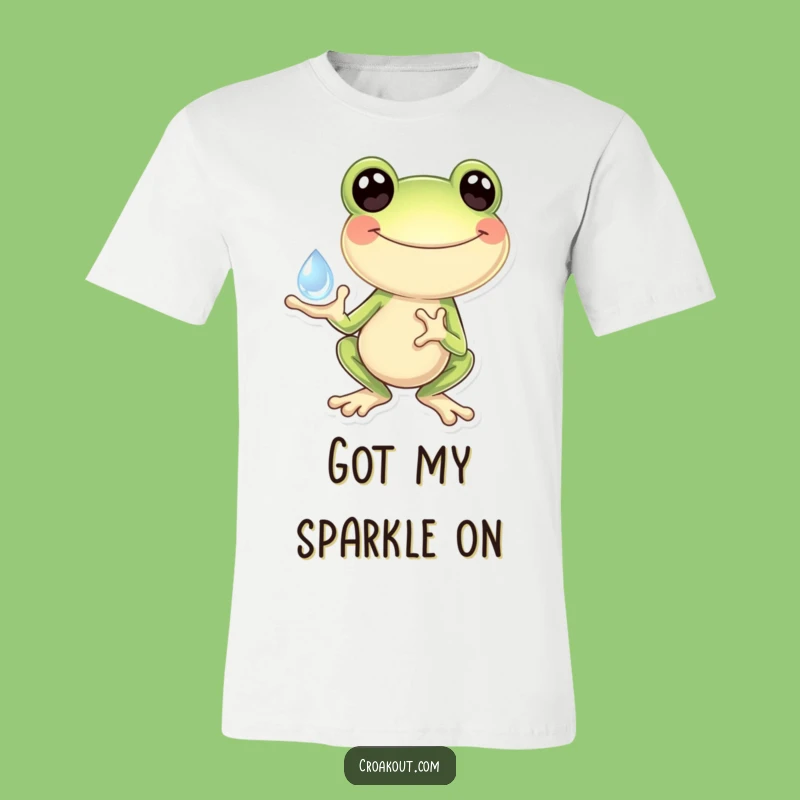 Funny Frog Dewdrop T-Shirt: Wearable Wonder, Joyful Amphibian Graphic Tee, Ideal Funny Gift