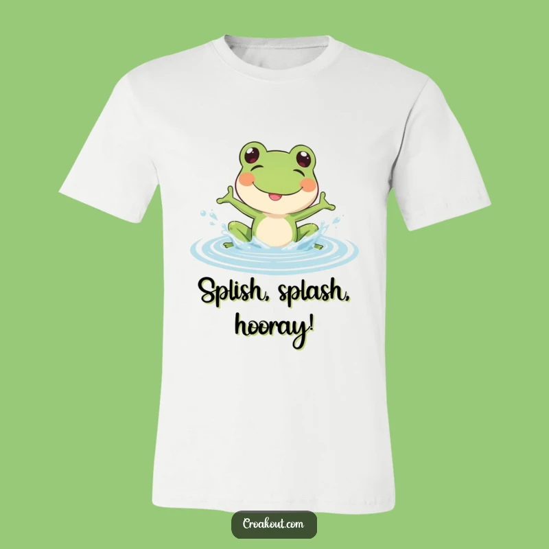 Funny Frog Splash T-Shirt: Wearable Water Fun, Joyful Amphibian Tee, Ideal Funny Gift
