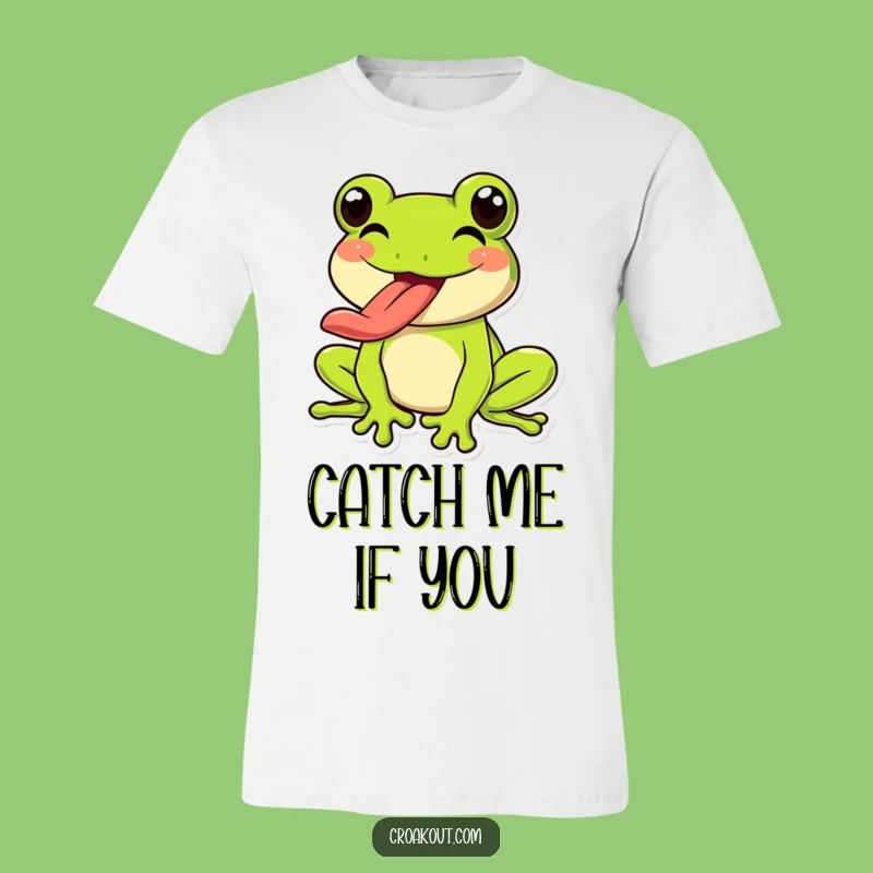 Funny Frog Tongue T-Shirt: Happy Character Tee for Exuberant and Playful Style