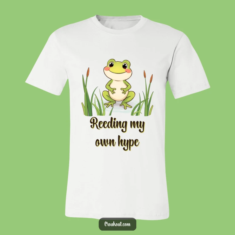 Funny Grinning Frog T-Shirt: Joyful Wading Amphibian, Hilarious Summer Wear Gift