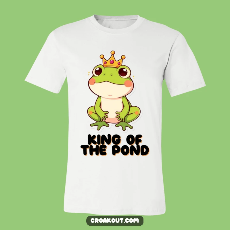 Funny Frog King Crown T-Shirt: Regal & Hilarious Amphibian Tee