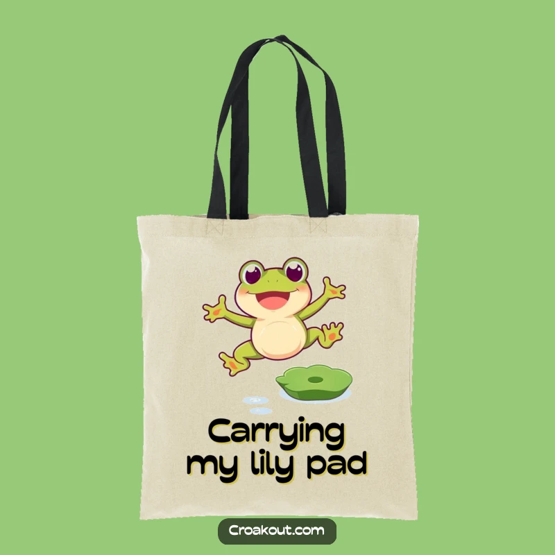 Funny Frog's Lily Pad Tote Bag: A Chic and Humorous Gift for Everyday