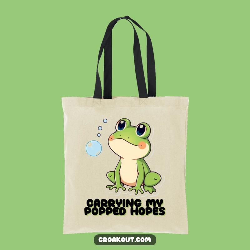 Funny Shocked Frog Tote Bag: Carry Your Hilarious Reactions & More