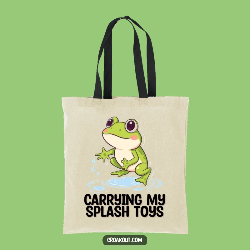 Funny Frog Leapfrog Tote Bag: Carry Your Essentials with Watery Fun, Great Funny Gift