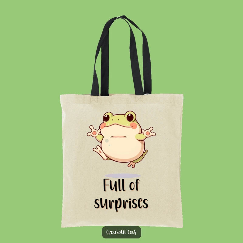 Funny Clumsy Frog Tote Bag: Carry Humor Everywhere with this Gift