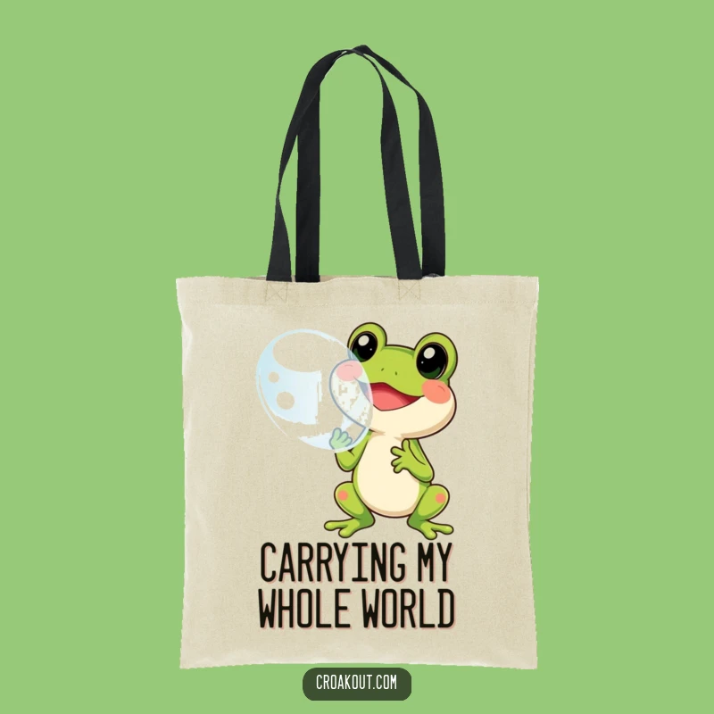Funny Frog Bubble Tote Bag: Carry Your Joy, Whimsical Fun, Perfect Funny Gift