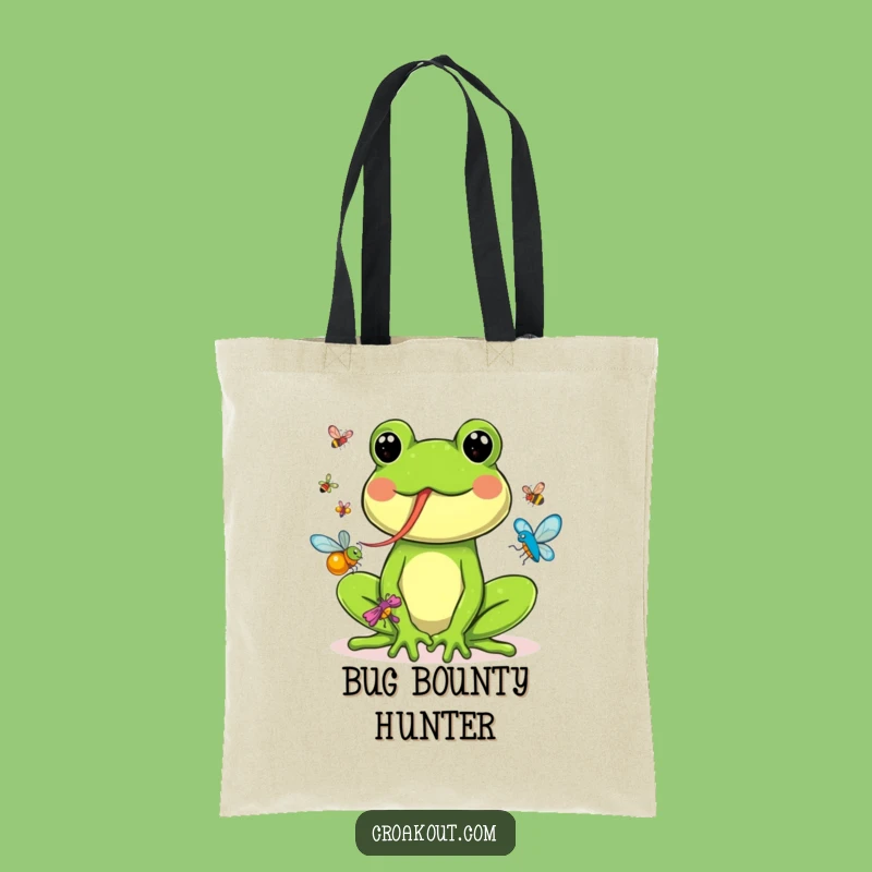 Funny Frog Bug Catcher Tote Bag: Stylish and Hilarious Amphibian Accessory