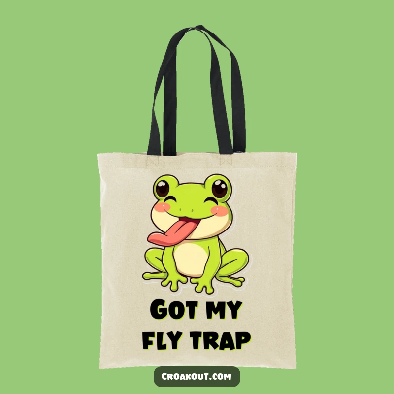 Funny Frog Tongue Tote Bag: Happy & Exuberant Carry-all for Daily Fun
