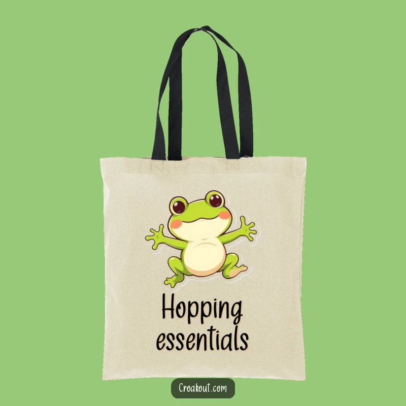 Funny Froggy Jump Tote Bag - Whimsical Character Carryall