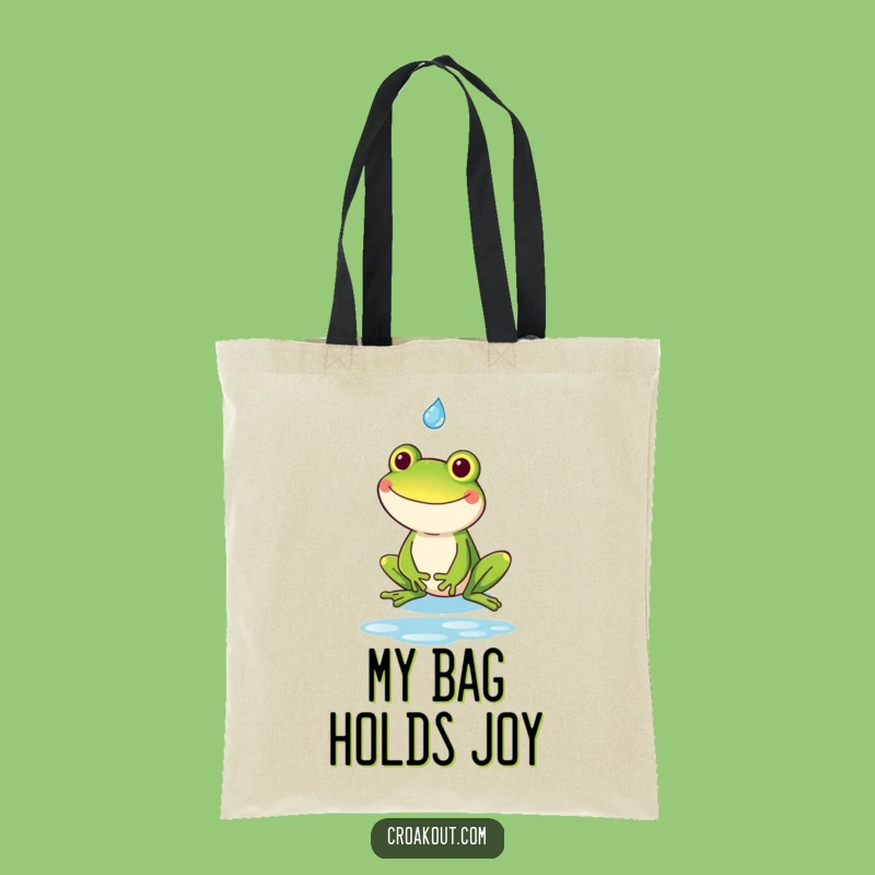 Funny Kawaii Frog Goofy Grin Tote Bag - Carry Humor Everywhere